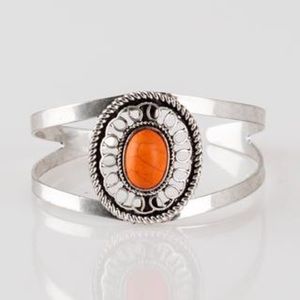 Orange cuff bracelet